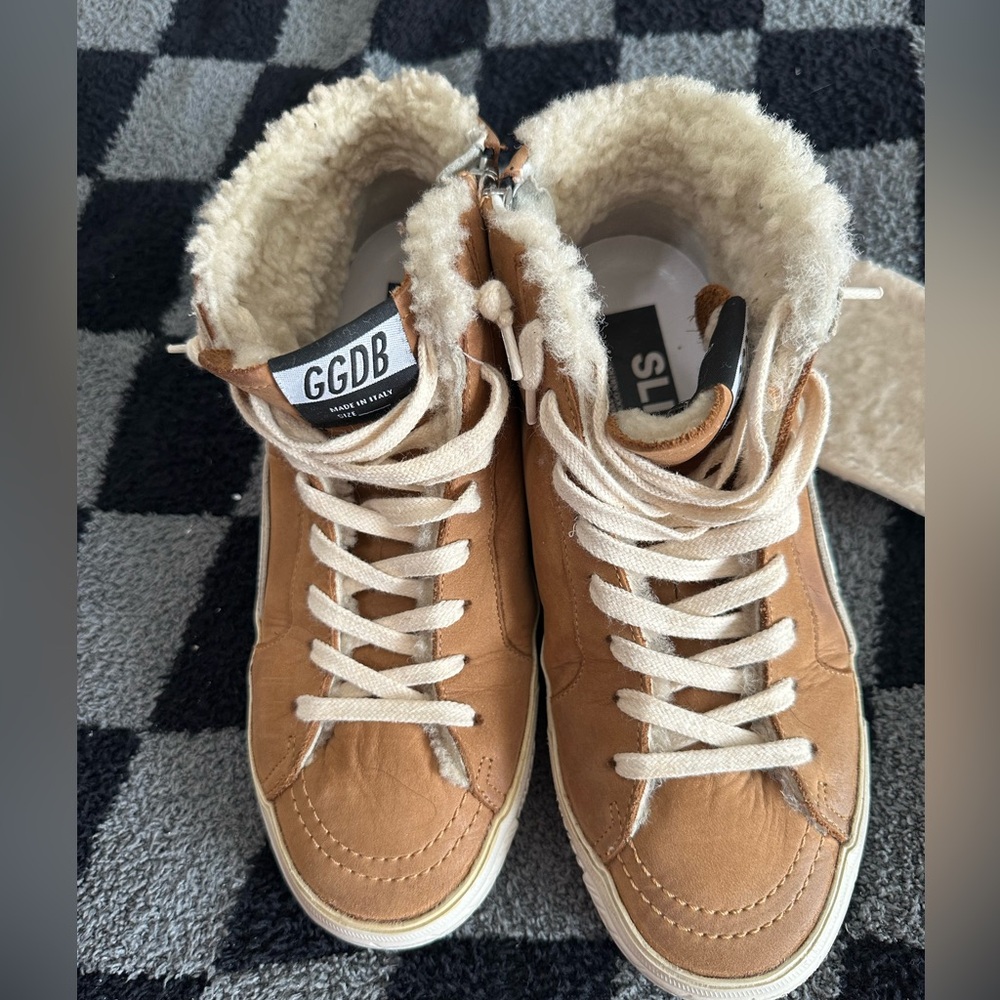 Golden Goose Sherpa Slides size 37